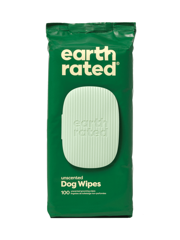 Earth Rated USDA Certified Biobased Unscented Grooming Wipes for Dogs and Cats