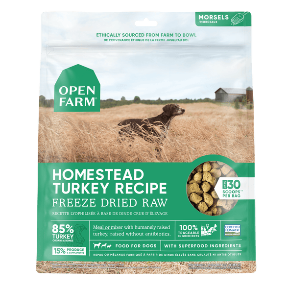 Open Farm Grain Free Homestead Turkey Recipe Freeze Dried Raw Dog Food