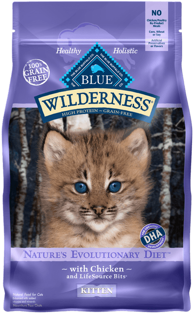 Blue Buffalo Wilderness Grain Free Chicken High Protein Recipe Dry Kitten Food
