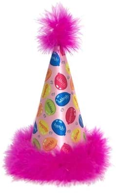 Huxley & Kent Party Hat Party Time Pink for Dogs