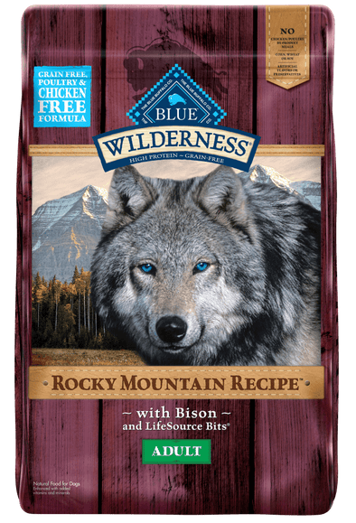 Blue Buffalo Wilderness Rocky Mountain Grain Free Bison High Protein Recipe Adult Dry Dog Food