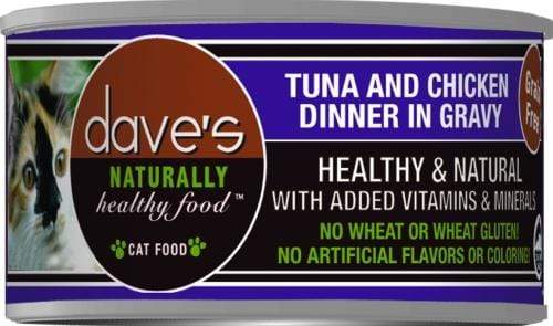 Dave's Naturally Healthy Tuna and Chicken Dinner in Gravy Canned Cat Food