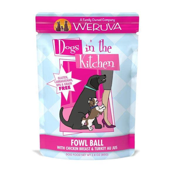 Weruva Dogs in the Kitchen Fowl Ball Grain Free Chicken & Turkey Dog Food Pouch