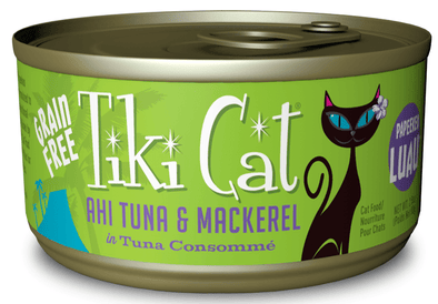 Tiki Cat Papeekeo Luau Grain Free Ahi Tuna And Mackrel In Tuna Consomme  Canned Cat Food