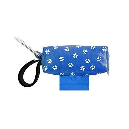 Doggie Walk Bags Duffel Blue With White Paws