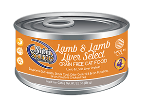 NutriSource Grain Free Lamb & Lamb Liver Select Canned Cat Food