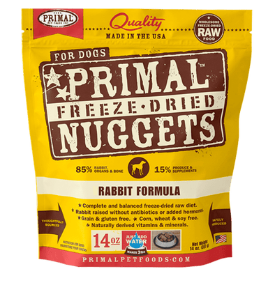 Primal Freeze Dried Nuggets Grain Free Rabbit Formula Dog Food