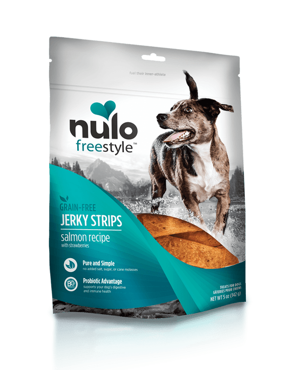 Nulo Freestyle Grain Free Salmon & Strawberries Recipe Jerky Dog Treats