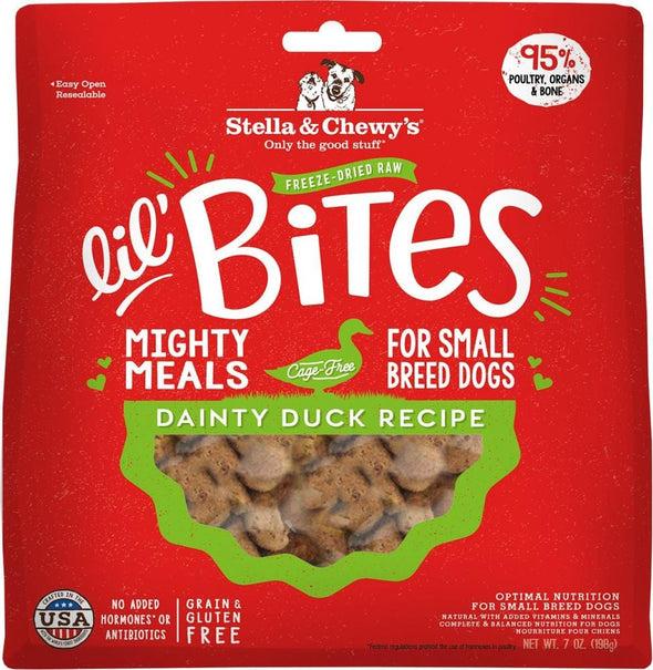 Stella & Chewy's Lil' Bites Dainty Duck Recipe Freeze Dried Raw Small Breed Dog Food