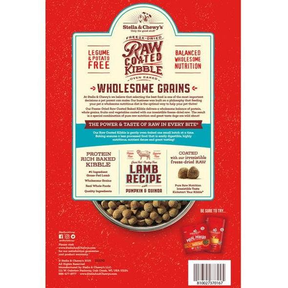 Stella & Chewy's Raw Coated Kibble With Wholesome Grains Grass Fed Lamb Recipe Dry Dog Food
