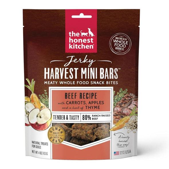 The Honest Kitchen Jerky Harvest Mini Bars Beef Recipe With Carrots & Apples Dog Treats