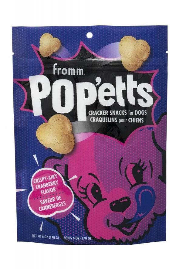 Fromm Pop'etts Crispy Airy Cranberry Flavor Cracker Snacks For Dogs