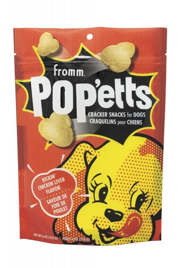 Fromm Pop'etts Kickin' Chicken Liver Flavor Cracker Snacks For Dogs