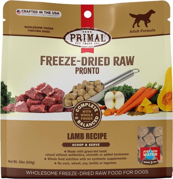 Primal Pronto Lamb Recipe Freeze-Dried Raw Dog Food