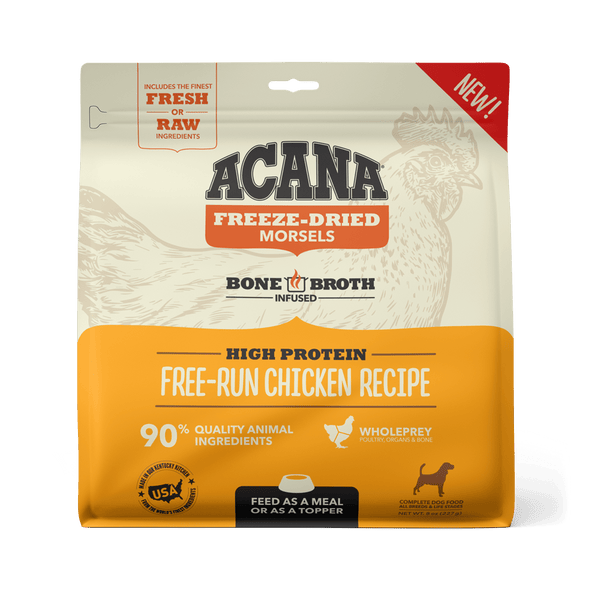 Acana Freeze-Dried Food Free-Run Chicken Recipe Morsels for Dogs