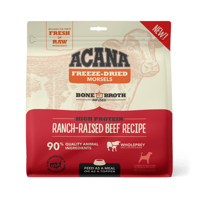 Acana Freeze-Dried Food Ranch-Raised Beef Recipe Morsels for Dogs