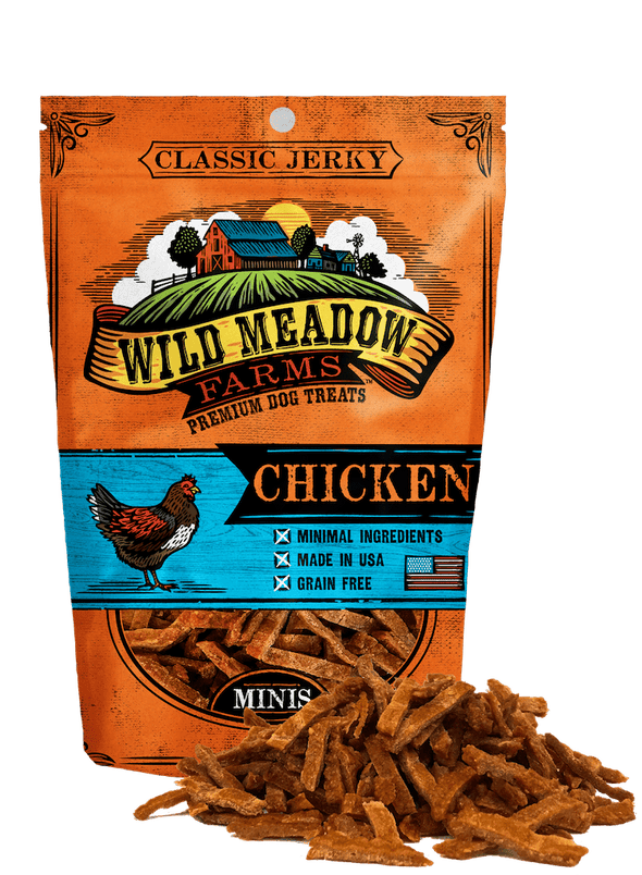 Wild Meadow Farms Classic Chicken Jerky Minis Treats for Dogs
