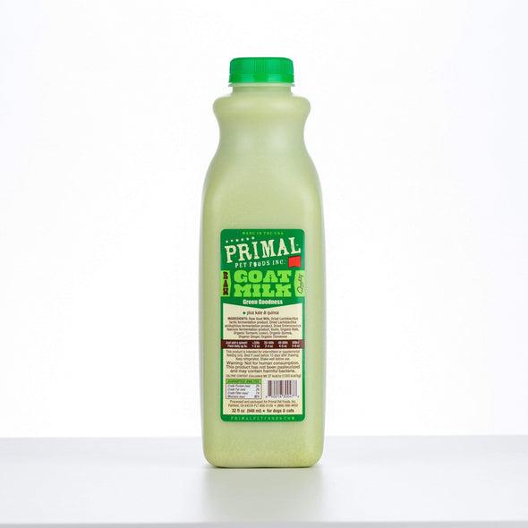 Primal Green Goodness Raw Frozen Goat Milk Bowl Booster for Cats and Dogs
