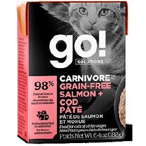 Petcurean Go Solutions Grain Free Carnivore Salmon & Cod Pate-Cat Food