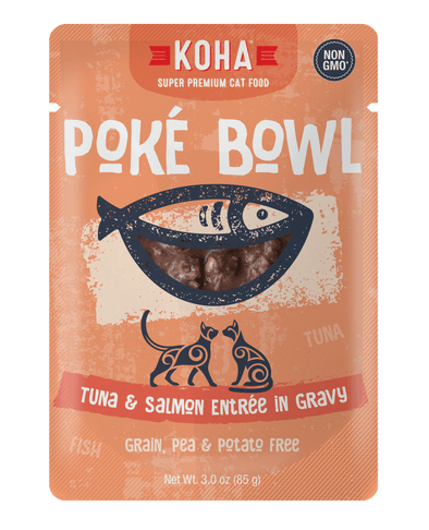 Koha Poké Bowl Tuna & Salmon Entrée in Gravy Wet Cat Food Pouch