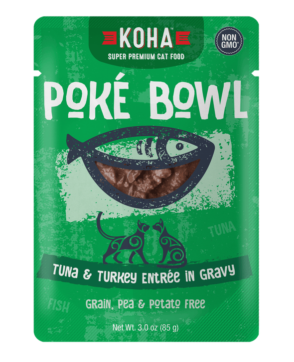 Koha Poké Bowl Tuna & Turkey Entrée in Gravy Wet Cat Food Pouch