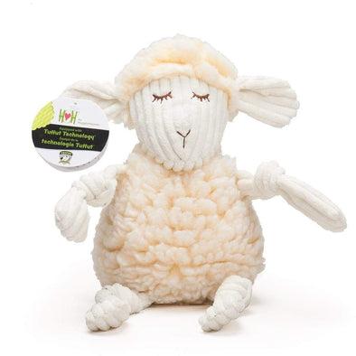 HuggleHounds Fleece Knot Lamb Toy for Dogs