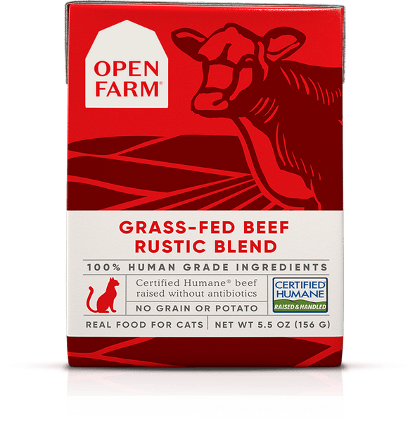 Open Farm Grain Free Grass Fed Beef Recipe Rustic Blend Single Wet Cat Food