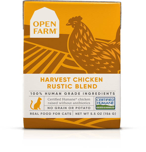 Open Farm Grain Free Harvest Chicken Recipe Rustic Blend Single Wet Cat Food