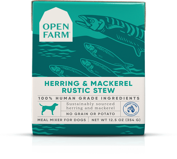 Open Farm Grain Free Herring & Mackerel Recipe Rustic Stew Single Wet Dog Food