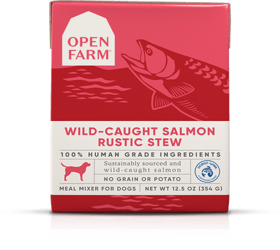 Open Farm Grain Free Wild Caught Salmon Recipe Rustic Stew Single Wet Dog Food