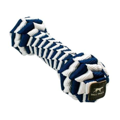 Tall Tails Navy Braided Bone Toy for Dogs