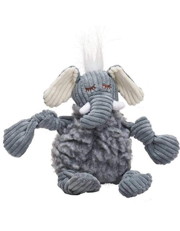 HuggleHounds Hugglefleece Flufferknottie Elephant Dog Toy