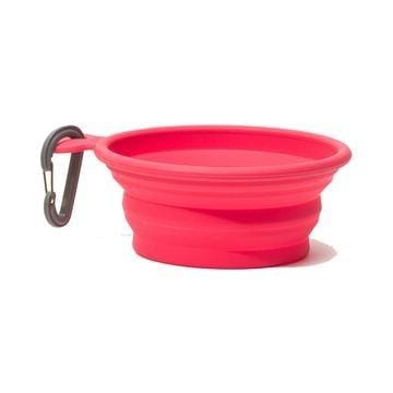 Messy Mutts Silicone Collapsible Dog Bowl Red