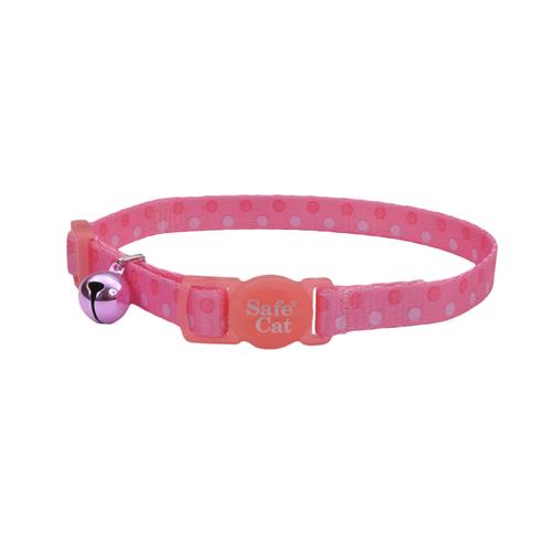 Coastal Pet Products Fashion Breakaway Cat Collar Pink Dots