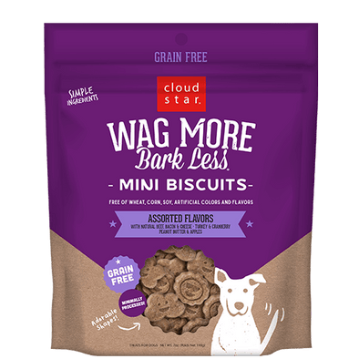 Cloud Star Wag More Bark Less Oven Baked Mini-Biscuits Assorted