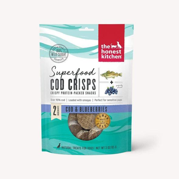 The Honest Kitchen Superfood Cod Crisps - Cod & Blueberry Treats for Dogs